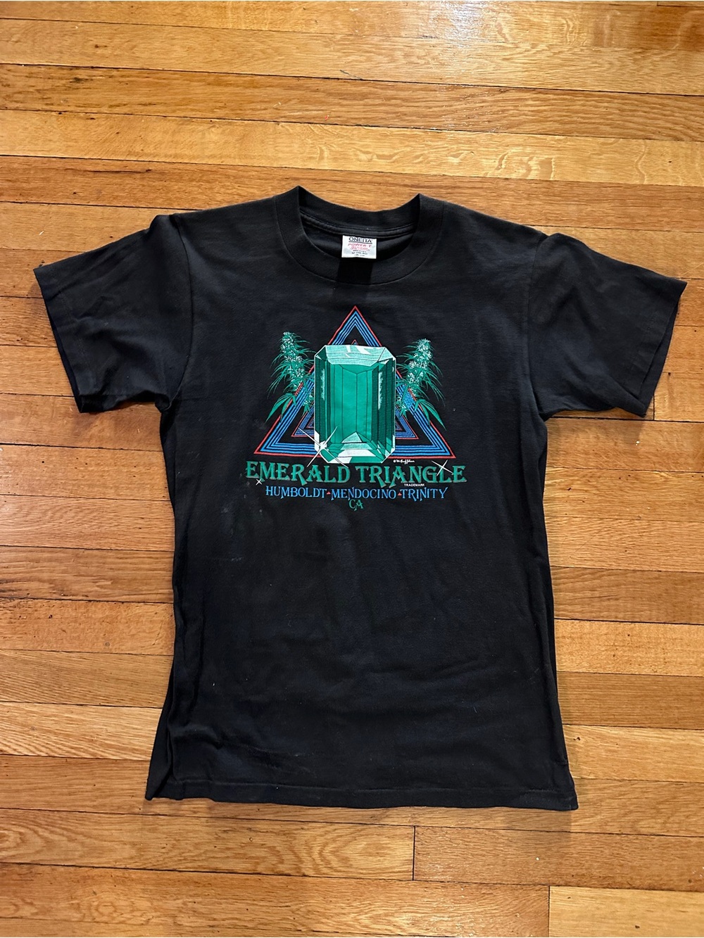 Vintage 80’s Weed Marijuana Emerald Triangle Shirt Single Stitch Sz Medium 1986